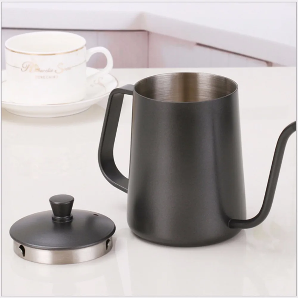 Eleoption 600ml Coffee Stainless Steel Teapot Pour Over Kettle Coffee