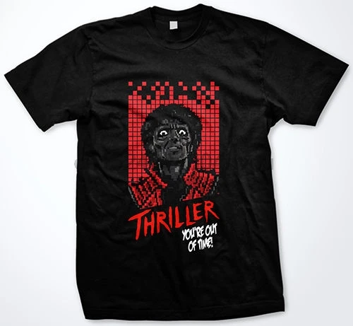 

MJ Michael Jackson Thriller Zombie Halloween Retro 16 Bit Funny T-Shirt