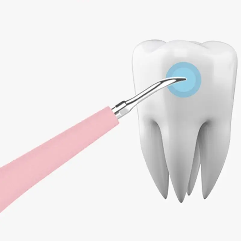Портативная электрическая звуковая зубная скалер для удаления зубов, удаление пятен зубов, приспособление для Тартара, стоматологическое отбеливание зубов, розовый
