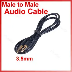 2018 5 шт./лот 3,5 мм между мужчинами стерео разъем для наушников аудио освинцованный кабель 0,95 м черный