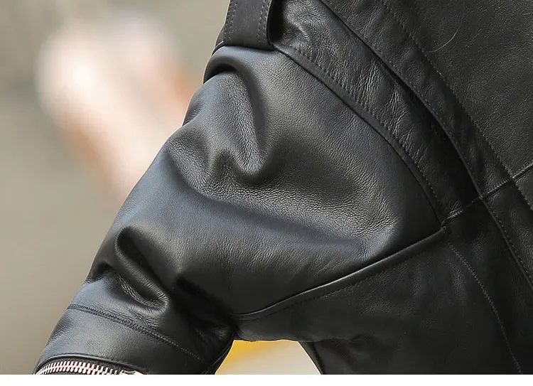 women natural sheep skin leather coat fur inside (21)