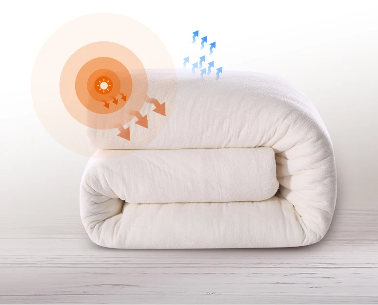 

220*240 Thick Comforters Fresh Long-Staple Cotton edredon King blanket Gauze Quilt Core Pregnant edredom Elderly futon duvet