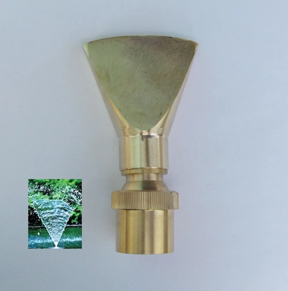 Factory Direct 1.5" DN40 Brass Fan Shape Fountain Nozzle Spray Head