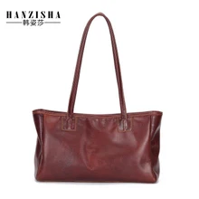 Натуральная коровья кожа женская сумка винтажный простой дизайн Большая вместительная женская сумка на плечо повседневная женская сумка