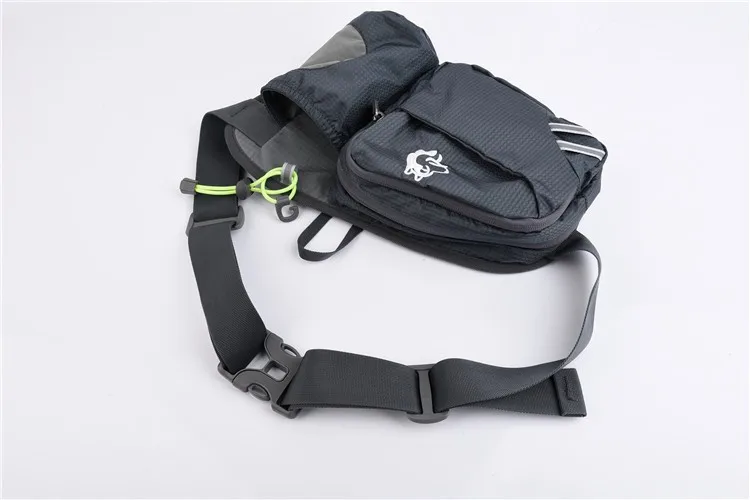 Черный Открытый Унисекс поясные карманы мульти-функциональный посылка многоуровневый кошелек сумка спортивная Беговая походная поясная
