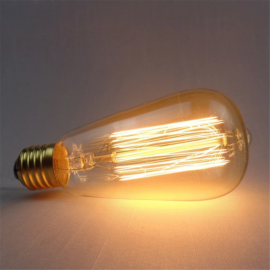 Ретро vintage edison bulb E14/E27 40 w 110 v/220 В ампулы винтажная лампа Эдисона лампочка нить накаливания декоративное освещение