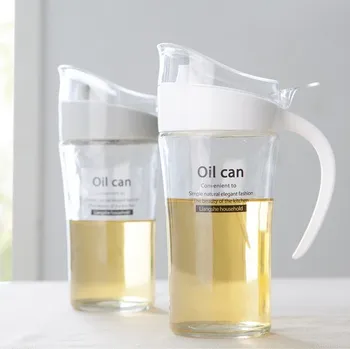 

1SET Oil Bottle 620ml Glass Bottle Vinegar Soy Sauce Seasoning Pot Dustproof Health Kitchenware Glass Oiler Bottle Jar KW 021