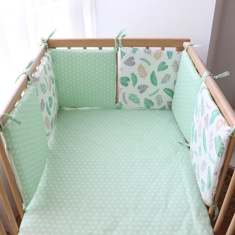 

Baby Bumper For Newborns Nordic Thick Soft Bumpers In The Crib For Baby Room Decoration Crib Protector For Infant Cot 6 Pcs Set