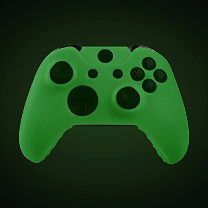 Glow in Dark Silicone Gel Rubber Grip Protective Case Skin Cover For Microsoft Xbox One Wireless Controller-3