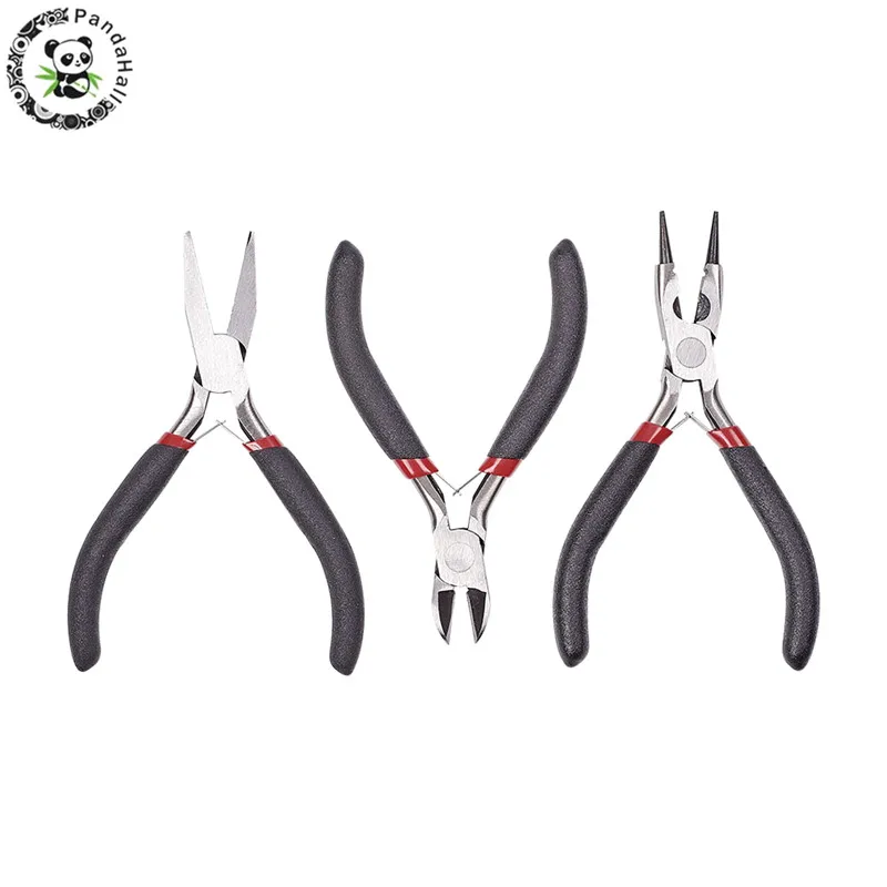 

3PCs/set Jewelry Making Pliers Tools Cutting Sets Side-Cutting & Chain-Nose / Flat Nose Plier & Round Nose Pliers DIY Equipment