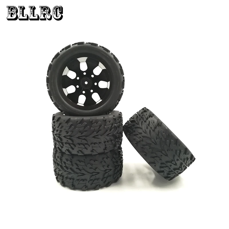 

4PCS BLLRC RC car 1/10 HSP 12mm racing wheel rim tires diameter 115mm width 55mm Suitable for 1/10 HSP 94111 94188 94108 HPI