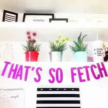 Вот так Fetch блеск означает девочек Баннеры День рождения наряд для фотосессий гирлянды овсянки пользовательские цвета и номер