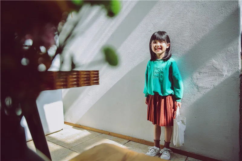 Hot sale New Fashion 2018 autumnCute Velvet Child Skirt Kids Pleated Skirt Smooth Skirt Toddlers Children Baby Girls Skirts (29)