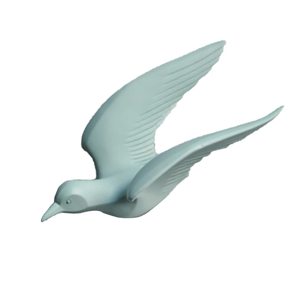 Home Decorative Resin 3D Handmade Flying Seagull Birds Crafts Wall Art Sculpture Hanging Decor