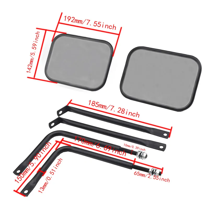 Black-Bolt-on-Door-Hinge-Mirror-Quick-Release-Mirror-Pair-Rectangular-for-2007-2017-Jeep-Wrangler (20)