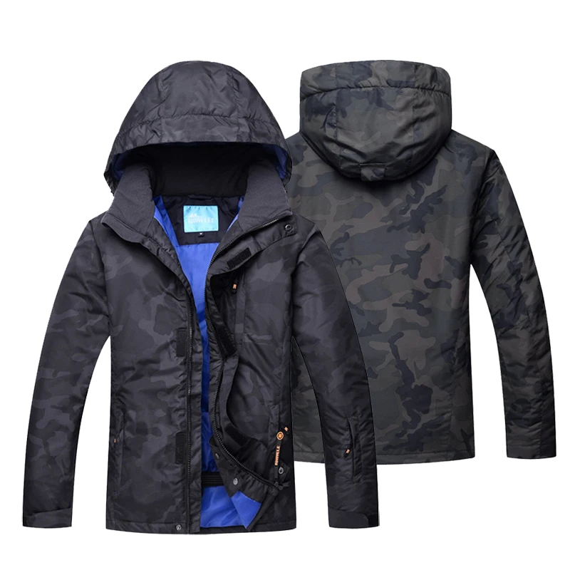 

Winter Camouflage Ski Jacket Men Waterproof Breathable Snowboard Jacket Male Winter Thick Coat Men's Hiking Cycling Jacket