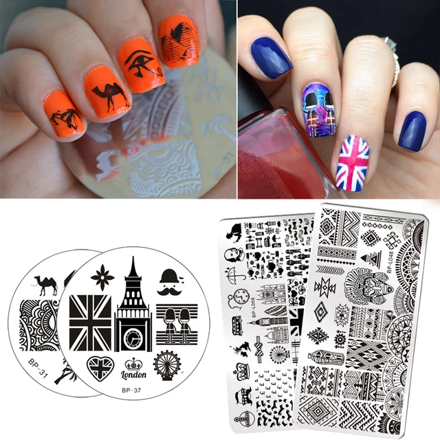 Born Pretty Travel Series Nail Stamping Plate England Egypt Maya