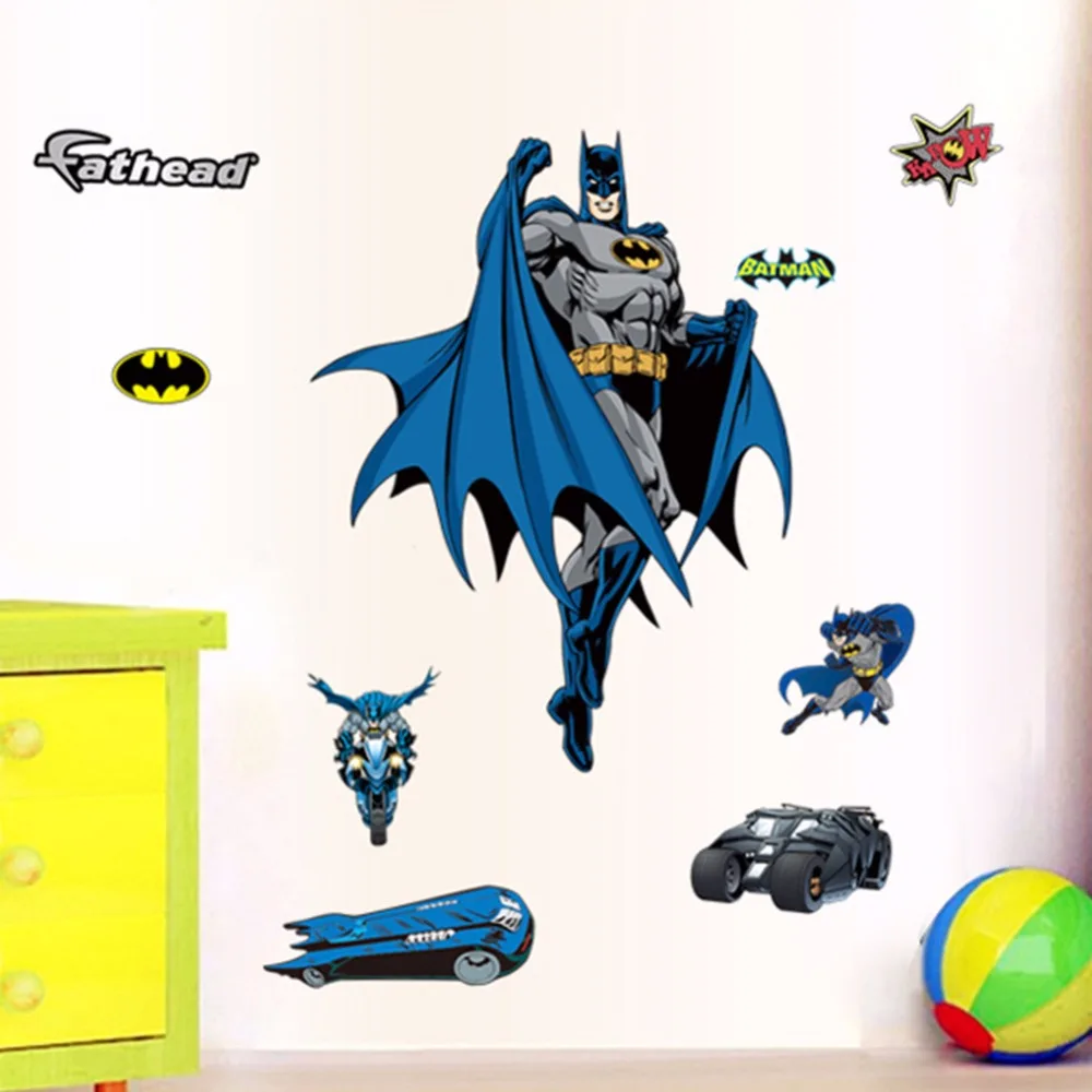

Diy Cartoon Batman wall stickers for kids room waterproof removable boys bedroom wall decals home decor diy movie poster