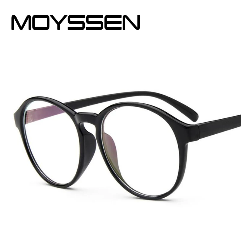 

MOYSSEN Wholesale Brand Design Fashion Women Big Round Frame Eyeglasses Men Vintage Computer Anti-radiation Optical Glasses