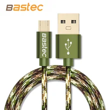 Bastec Camouflage Micro USB Cable Fast Charging Mobile Phone Andriod Cable 1m 2m 3m USB Data Charger Cable For Samsung HTC LG