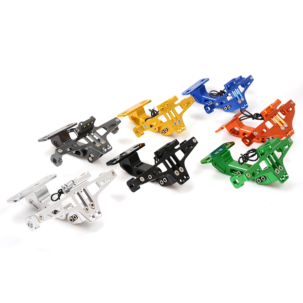 Motorcycle Adjustable License Number Plate Frame Holder Bracket For Suzuki hayabusa gsxr1300 gsxr 1300 gsx-s1000 gsx-s1000f ABS