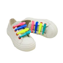 14 шт./компл. Lazy No Tie эластичные силиконовые шнурки для обуви Спортивные Беговые спортивные шнурки для детей и взрослых кроссовки для обуви струны