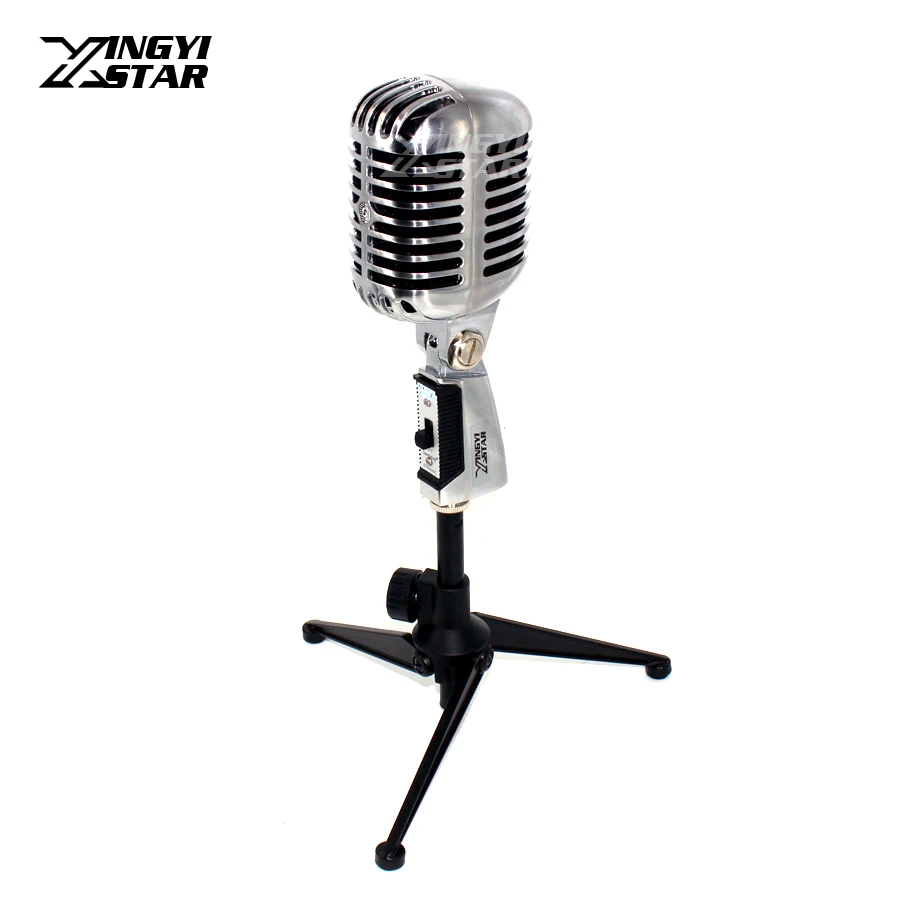 Professional Dynamic Mic Retro Style Vintage Wired Karaoke Microphone