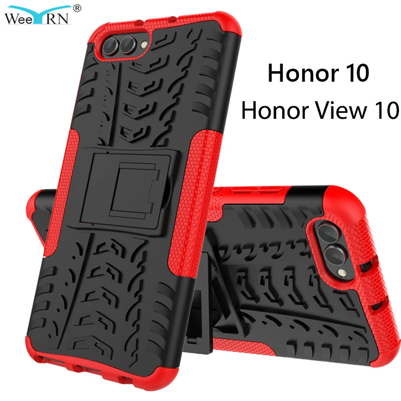 

360 Armor Case Honor View 10 / Honor 10 Plastic+Silicone Cover for Huawei Honor View 10 Stand Case Heavy Duty Hybrid Cover