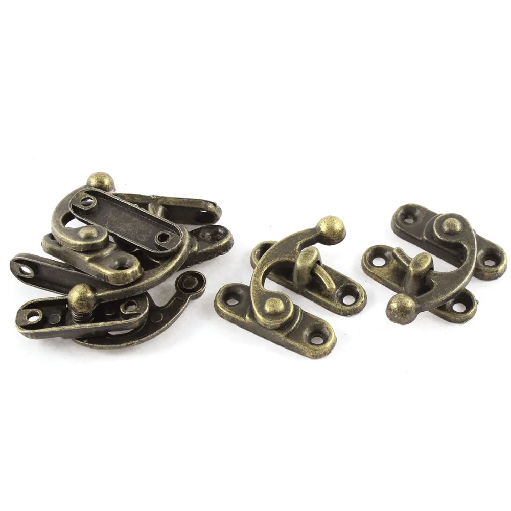 uxcell 33mmx29mm Vintage Style Jewelry Cigar Box Hook Buckle Lock Latch