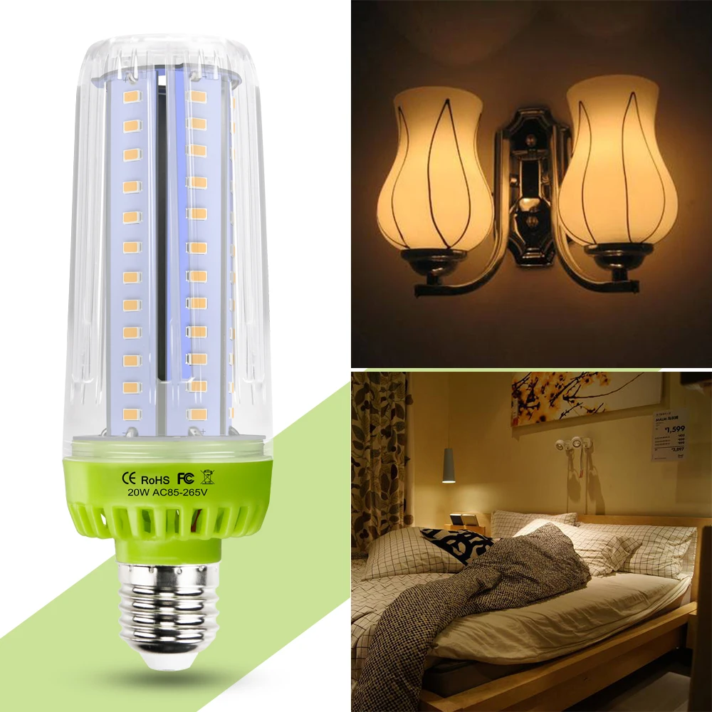 

WENNI E27 Corn LED Lamp 110V LED Bulb E14 Candle Light Bulb 10W 15W 20W Ampoule LED 220V Light No Flicker Energy Saving Lighting