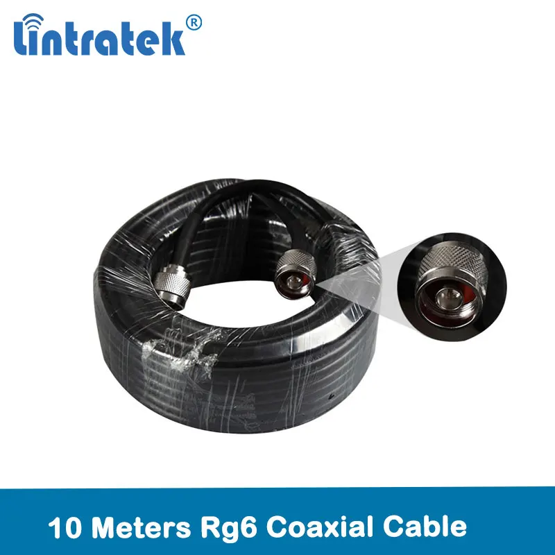 Кабель Lintratek RG6 10 метров 50 ом коаксиальный кабель высшего качества N папа для