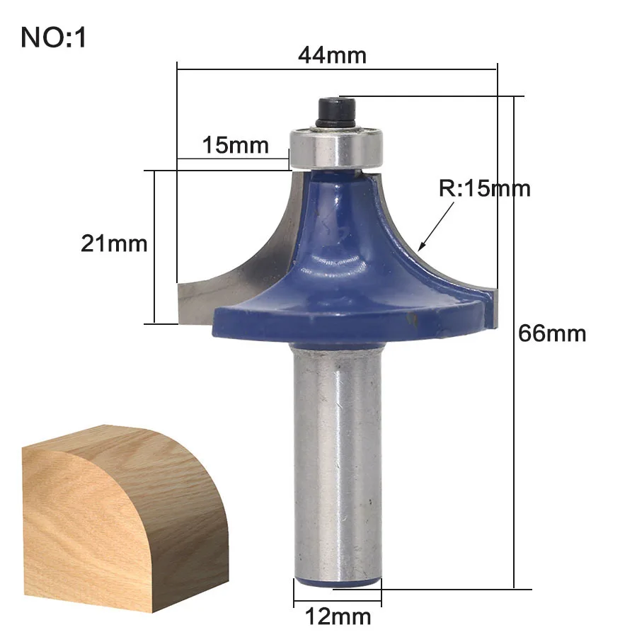 1/" Радиус Круглый над бусинкой край формирования маршрутизатор бит-12" хвостовик