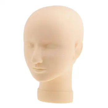 

Soft Silicone Eyelashes Extensions Makeup Practice Eyebrow Lip Permanent Makeup Tattoo Training Manikin Mannequin Head