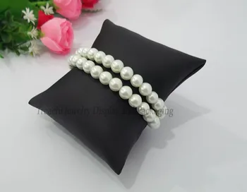

Jewelry Display Bracelate Pillow Anklet Bangle Chain Holder Black Letherette Watch Stand
