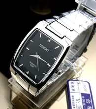 Résistant À l’eau Mode Longbo Marque Complet En Acier Inoxydable Montre Homme D’affaires Montres À Quartz Horloge Hommes Robe Carré montres