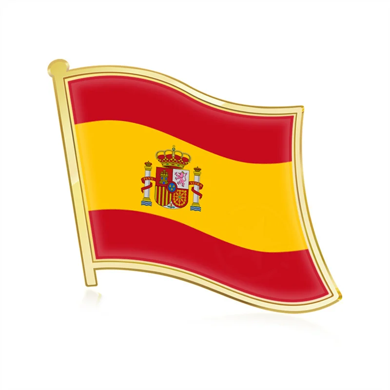 Spain Single Flag Lapel Pinsin Brooches from Jewelry & Accessories on