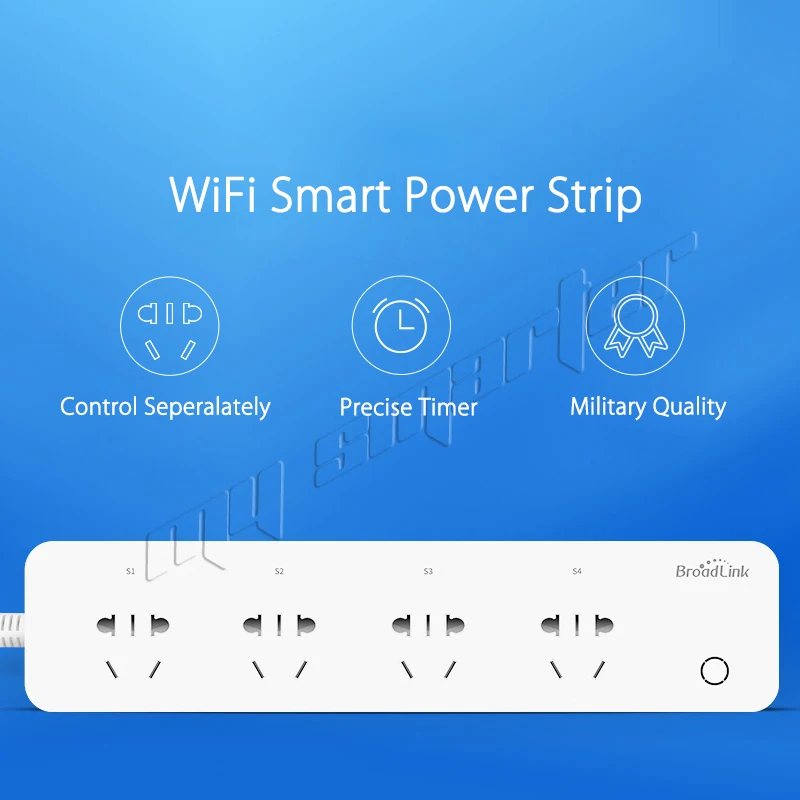 

Original BroadLink Plug and play WiFi Power strip remote control available 4-Outlet Power Socket forSmart Home Automation System