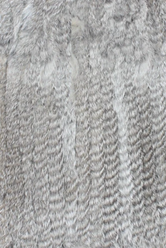Вязаное вязаное пальто из натурального кроличьего меха, пальто, куртка, Русская женская зимняя Толстая теплая шуба из натурального меха - Цвет: natural gray