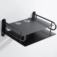 Черный беспроводной Wi-Fi роутер Органайзер контейнер коробки, ТВ комплект верхней коробки настенный кронштейн