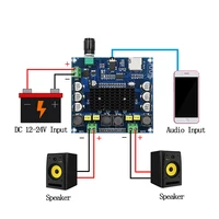 tf כרטיס TDA7498 Bluetooth 4.1 מגברי הספק דיגיטלי HD לוח Experience תמיכה TF כרטיס AUX Dual Channel 50W * 2 מגבר סטריאו אודיו (5)
