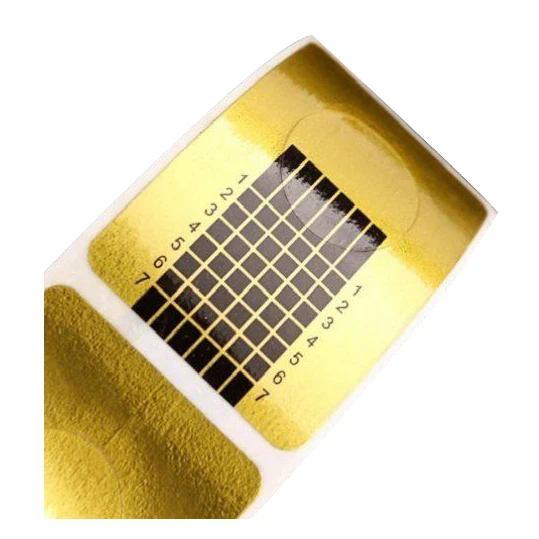 

100PCS Nail Art Tips Golden Extension Forms Guide DIY Tool Acrylic UV Gel