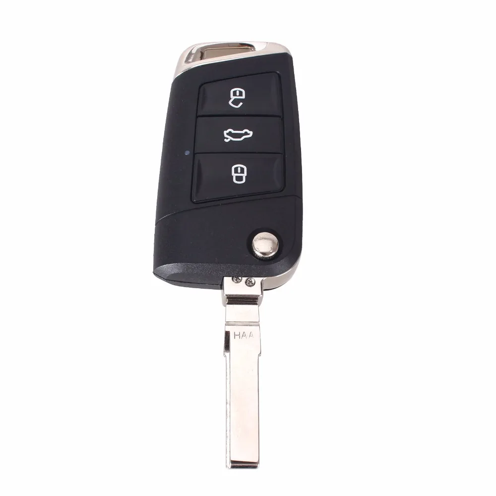 KEYYOU 3 кнопки модификации флип Автомобильный ключ чехол Брелок для Volkswagen VW Golf 7 Jetta Passat Beetle Polo Bora