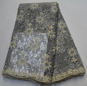 

Embroidered Cord Lace Latest African Guipure Cord Laces Fabrics High Quality Nigerian cord Lace Fabric With sequins