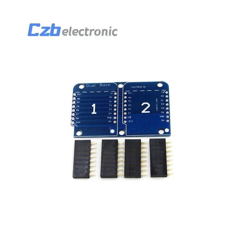 1 шт. двойная розетка Двойной базы щит для WeMos D1 мини NodeMCU Arduino ESP8266 Плата расширения
