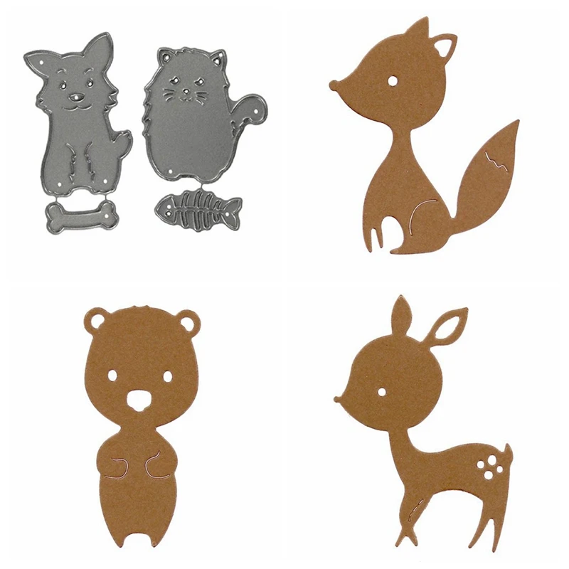 

Cute Animals Metal Cutting Dies For DIY Scrapbooking Photo Album Make Paper Cards Template Craft Embossing 2019 New Die Cutting