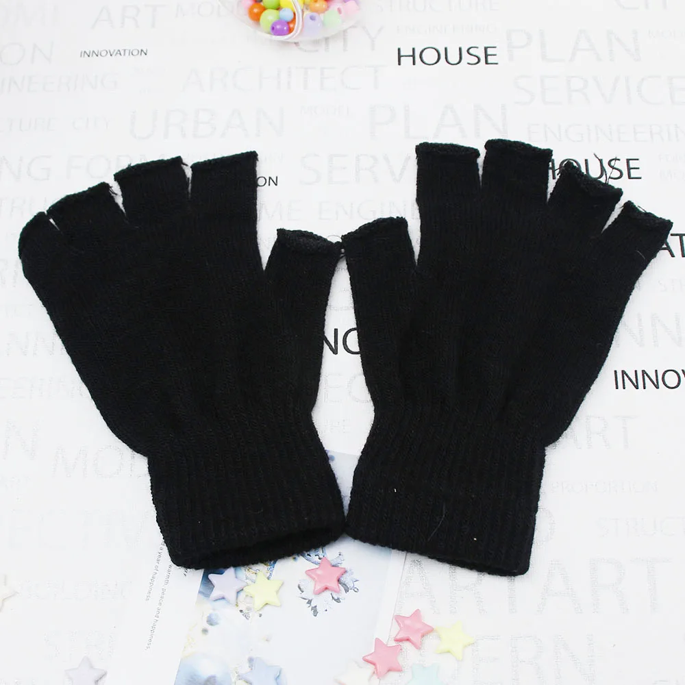 Трикотажные перчатки без пальцев унисекс|fingerless gloves men|gloves for winterfingerless |