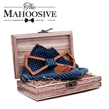 Mahoosion Новое поступление Мужской деревянный бант в форме галстука-бабочки полые вырезанные деревянные бабочки-галстуки для мужчин s свадебные костюмы