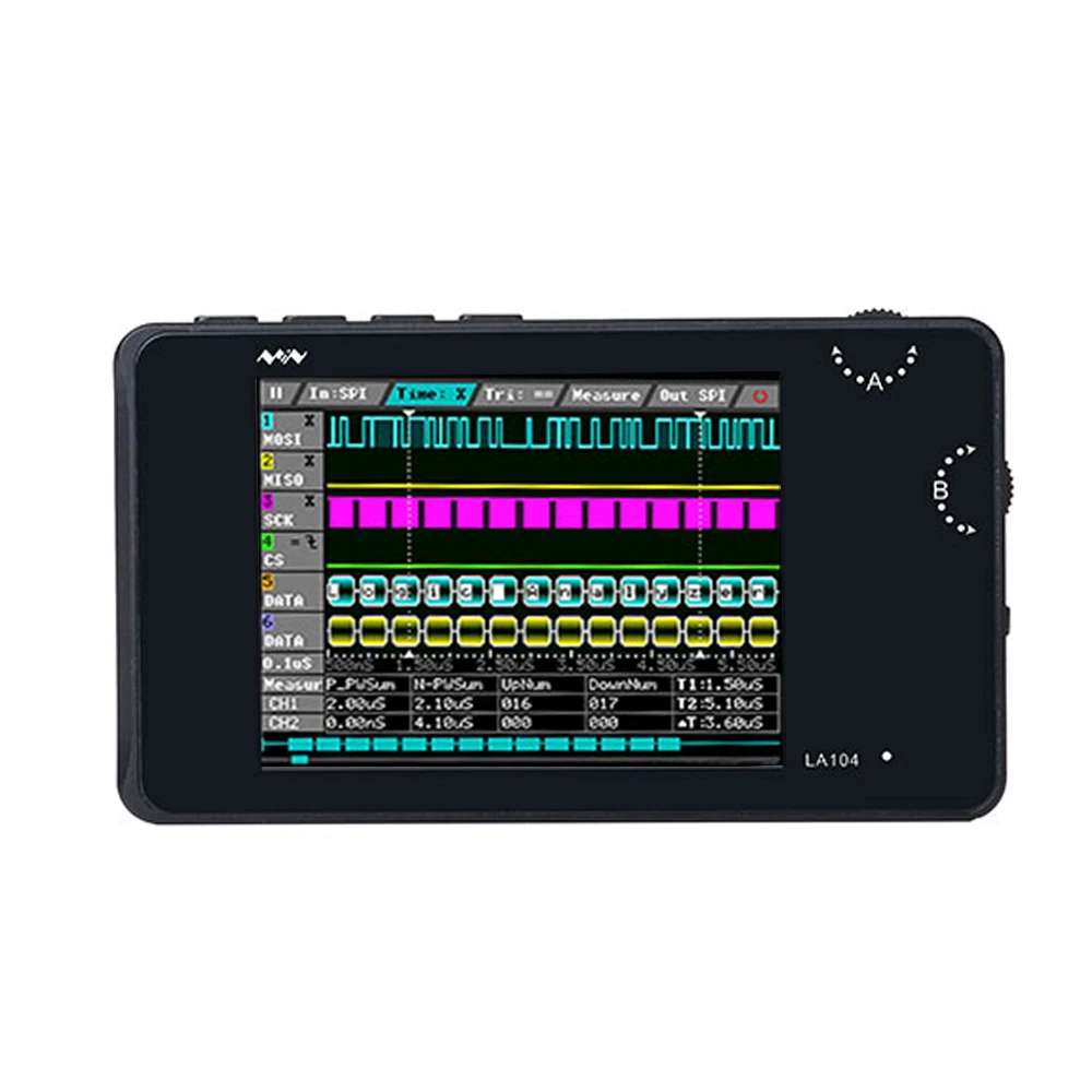 

DSO LA104 2.8 inch Screen 4 Channels Digital Logic Analyzer Oscilloscope SPI IIC UART Programmable 100MHz Max Sampling Ra