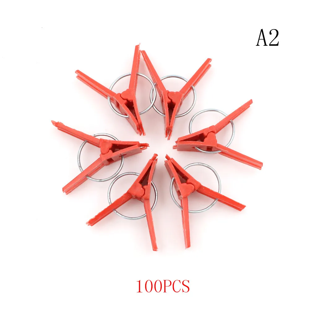 100 шт./лот красный сад растительный цветок томатная лоза кусты растения прочный пластик прививки зажимы оптом - Цвет: A2