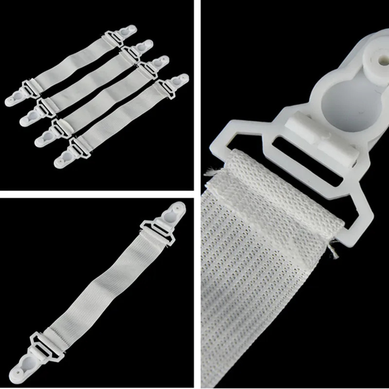 

4 Pcs/Set Bed Sheet Mattress Cover Blankets Grippers Clip Holder Fasteners Elastic Exquisite